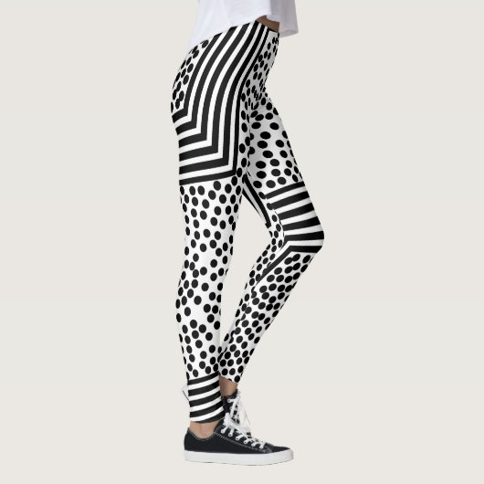Funky Polka Dot Lines Bold Leggings (Rechts)