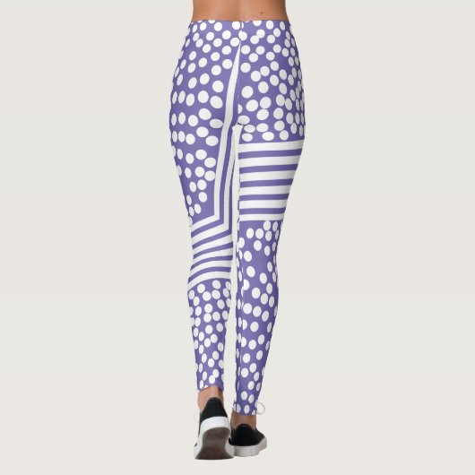 Funky Polka Dot Lines Bold Leggings (Achterkant)