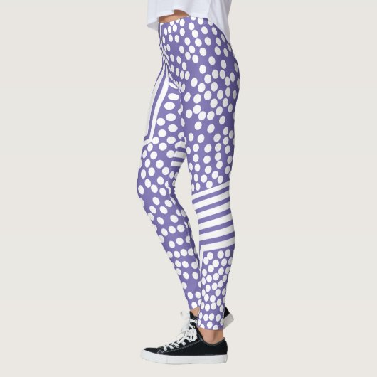 Funky Polka Dot Lines Bold Leggings (Links)