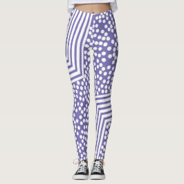 Funky Polka Dot Lines Bold Leggings