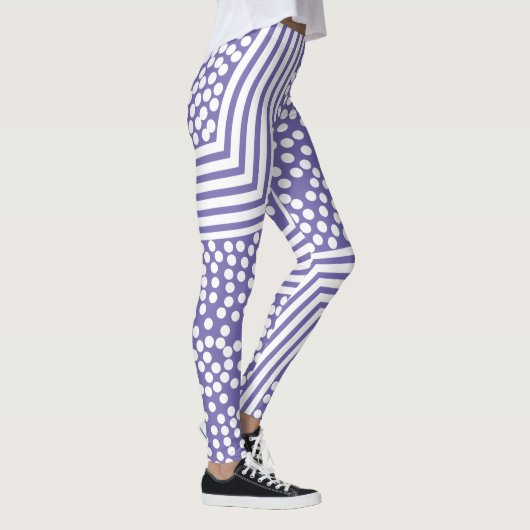 Funky Polka Dot Lines Bold Leggings (Rechts)