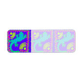 Funky Polka Dot Lizard Pattern Animal Design Etiket (Voorkant)