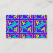 Funky Polka Dot Lizard Pattern Animal Design Visitekaartje (Achterkant)