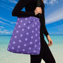 Funky Polka Dot Paarse Patroon Crossbody Bag