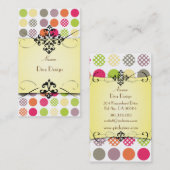 Funky Polka dots BusinessCard Visitekaartje (Voorkant / Achterkant)