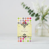 Funky Polka dots BusinessCard Visitekaartje (Staand voorkant)
