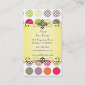 Funky Polka dots BusinessCard Visitekaartje (Achterkant)