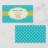 Funky Polka-punten Sjabloon voor visitekaartjes (Voorkant / Achterkant)