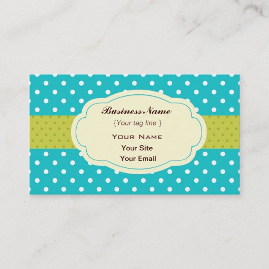 Funky Polka-punten Sjabloon voor visitekaartjes (Voorkant)