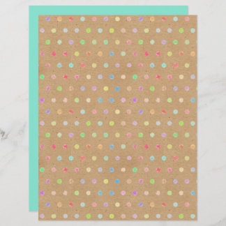 Funky Polkadots Faux Brown Kraft Scrapbook Papier