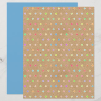 Funky Polkadots Faux Brown Kraft Scrapbook Papier