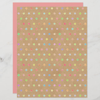 Funky Polkadots Nepie Bruine Kraft Scrapbook Papie