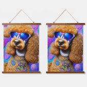 Funky Poodle Hangend Wandkleed (Dubbel)