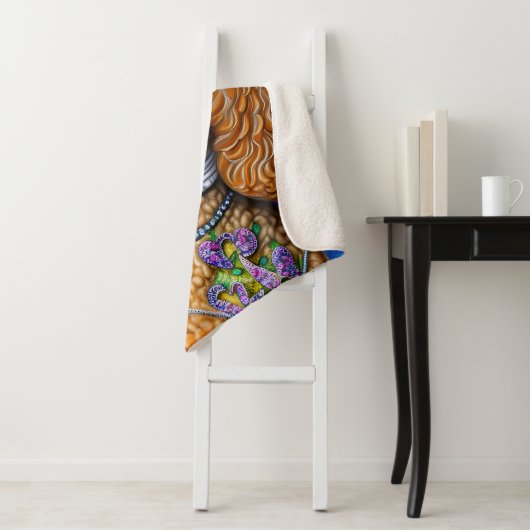 Funky Poodle Sherpa Deken (In situ)