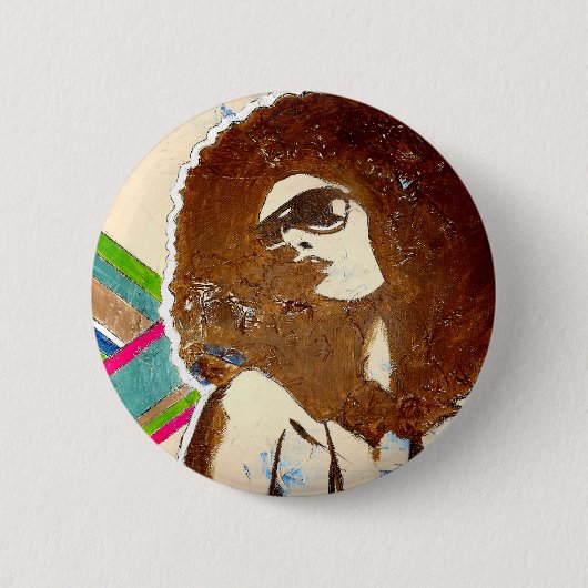 Funky, pop-art accessoire knop. ronde button 5,7 cm (Voorkant)