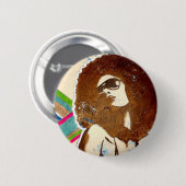 Funky, pop-art accessoire knop. ronde button 5,7 cm (Voorkant /achterkant)