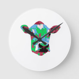 Funky Pop Art Cow Ronde Klok
