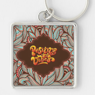 Funky positieve vibes sleutelhanger