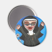 Funky Preachin' Nun - magneet (Voorkant / Achterkant)