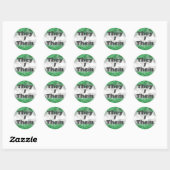 Funky Pronoun Grayromantic Pride Flag Ronde Sticker (Vel)