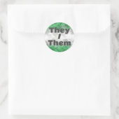 Funky Pronoun Grayromantic Pride Flag Ronde Sticker (Tas)