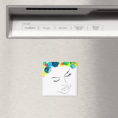 Funky psychedelic bubble hair magneet (Insitu (Vaatwasser))