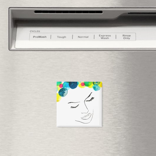 Funky psychedelic bubble hair magneet (Insitu (Vaatwasser))