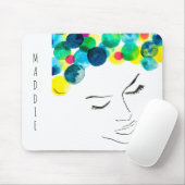 Funky psychedelic bubble hair muismat (Met muis)