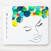 Funky psychedelic bubble hair muismat (Voorkant)