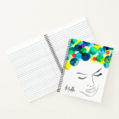 Funky psychedelic bubble hair notitieboek (Binnen)