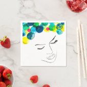 Funky psychedelic bubble hair servet (Insitu)