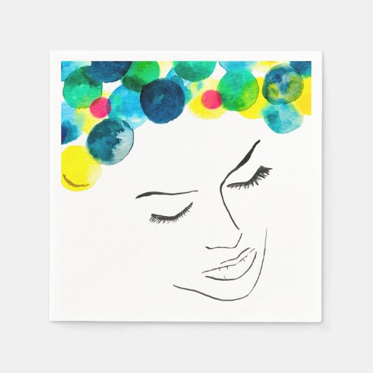 Funky psychedelic bubble hair servet (Voorkant)