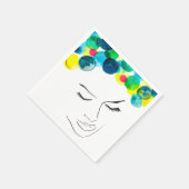 Funky psychedelic bubble hair servet (Hoek)