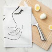 Funky psychedelic bubble hair theedoek (Quarter Fold)