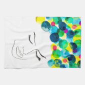 Funky psychedelic bubble hair theedoek (Horizontaal)