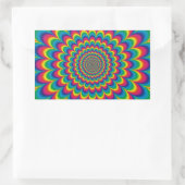 Funky Psychedelic Color Fest Rechthoekige Sticker (Tas)