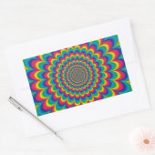 Funky Psychedelic Color Fest Rechthoekige Sticker (Envelop)