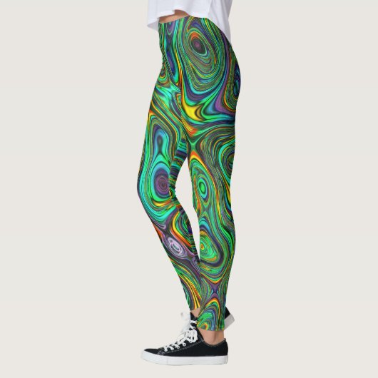Funky Psychedelic Colorful Abstracte Leggings (Links)
