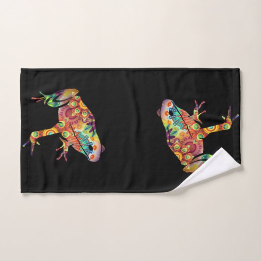 Funky Psychedelic Frog Bad Handdoek (Handdoek)