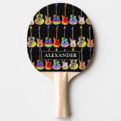 Funky Psychedelic Guitars Personalized Tafeltennisbatje (Voorkant)