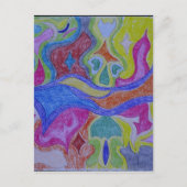 Funky psychedelic Magic Carpet Briefkaart (Voorkant)