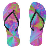 Funky Psychedelic Rainbow Colors Teenslippers (Voetbed)