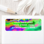 Funky psychedelische Adresetiketten Etiket (Insitu)