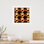 Funky pumpkins art poster (Keuken)
