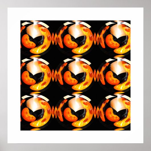 Funky pumpkins art poster (Voorkant)