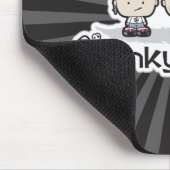 Funky-Punky Black Mousepad Muismat (Hoek)