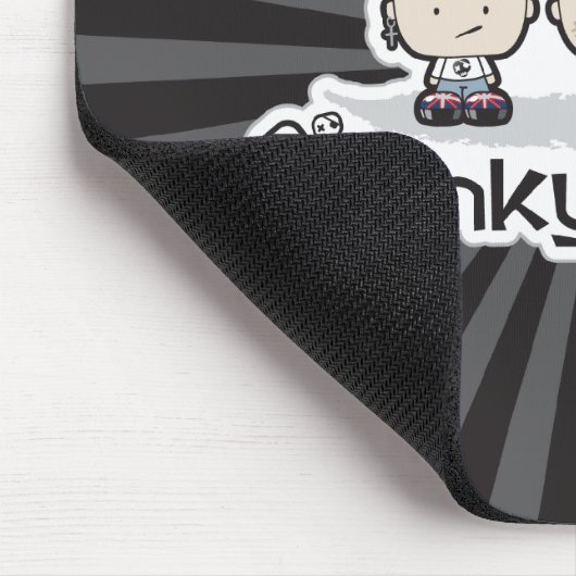 Funky-Punky Black Mousepad Muismat (Hoek)