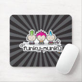 Funky-Punky Black Mousepad Muismat (Met muis)