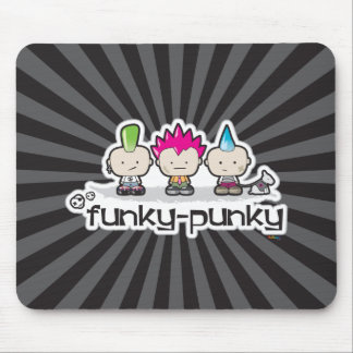 Funky-Punky Black Mousepad Muismat