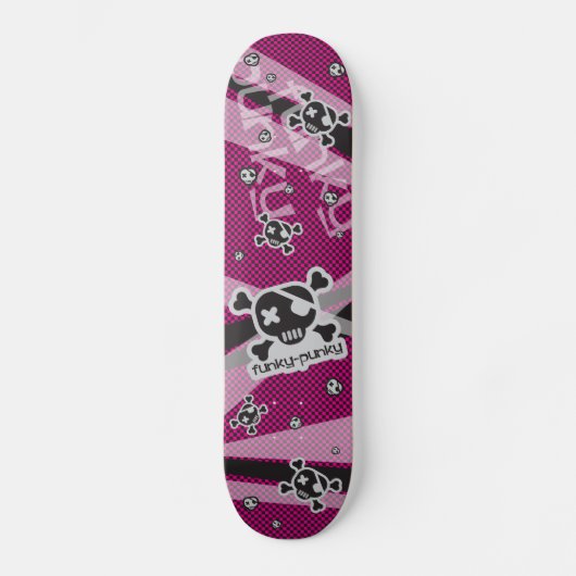Funky-Punky Black Skateboard (Voorkant)